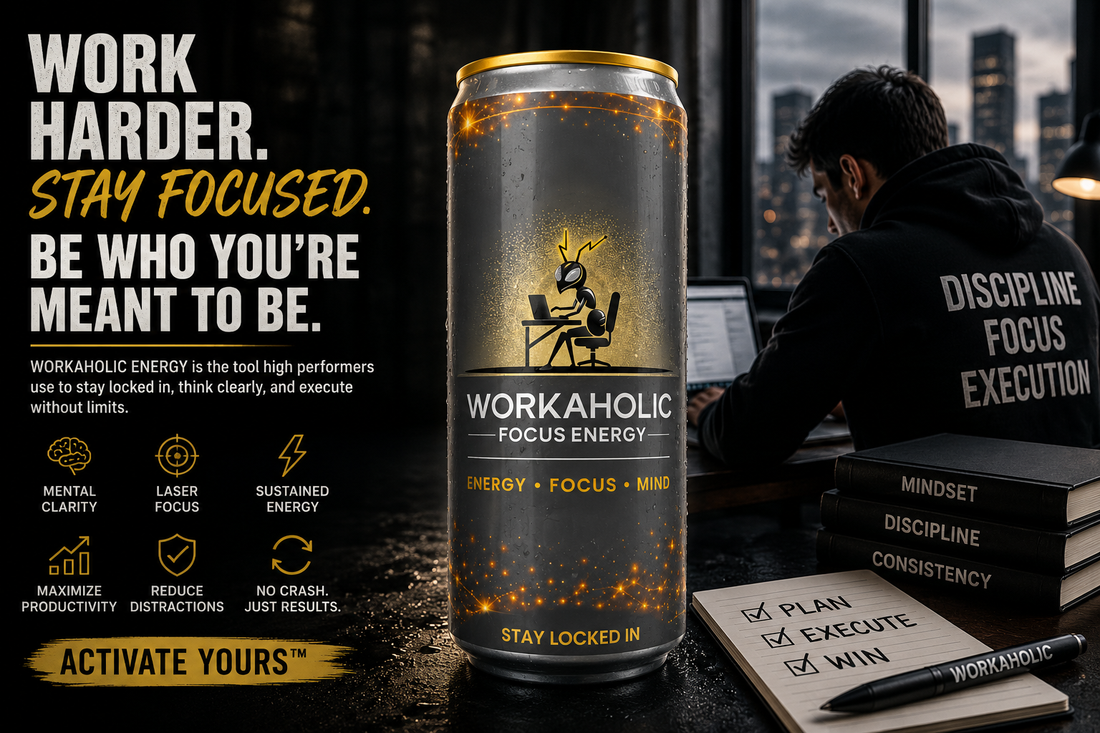 WORKAHOLIC Energy | Calm Focus Energy for High Performers & Builders